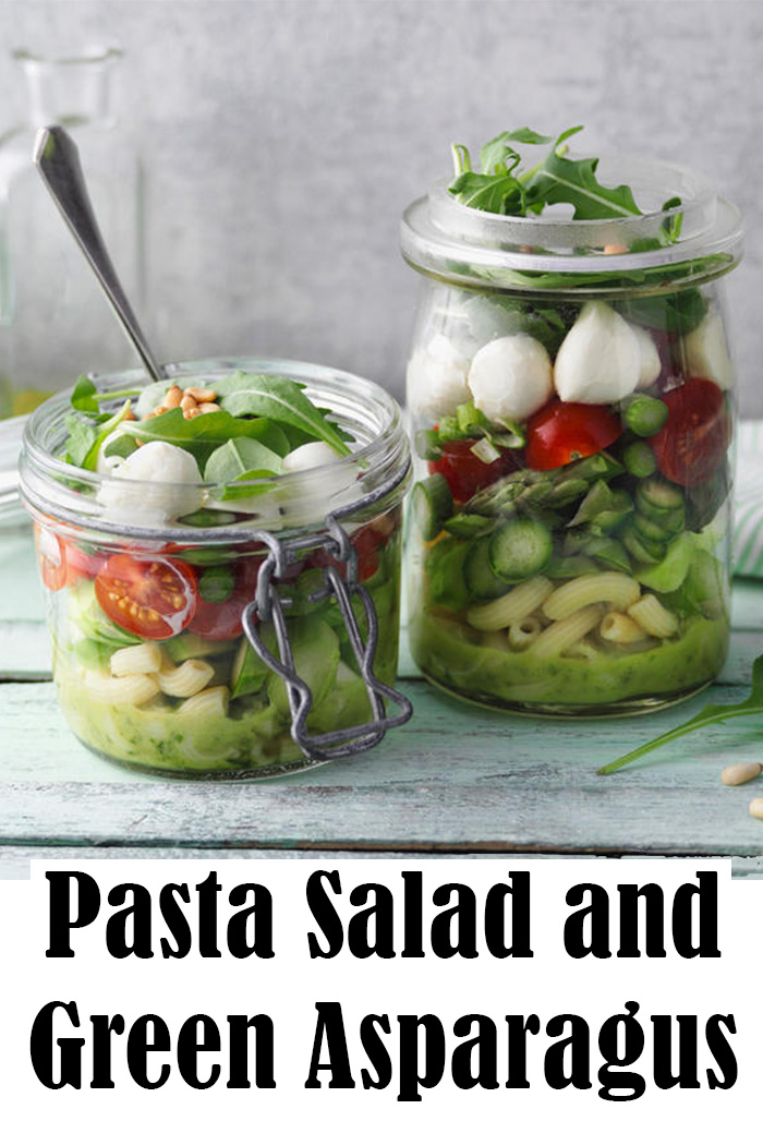 Pasta Salad and Green Asparagus