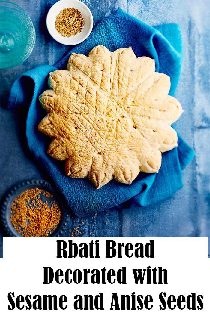 Rbati Bread Decorated with Sesame and Anise Seeds